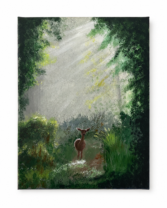 Pintura en acrílico - "Bebé ciervo"
